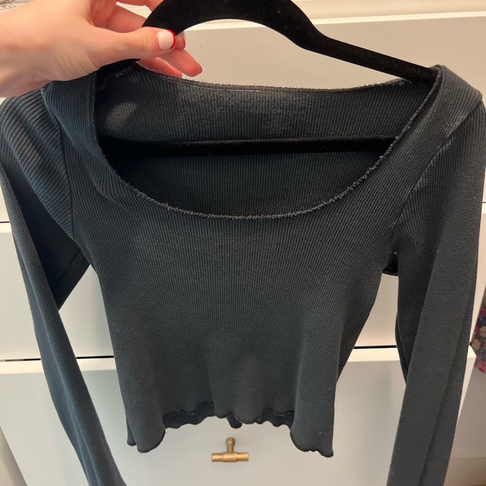 brandy melville black long sleeve top